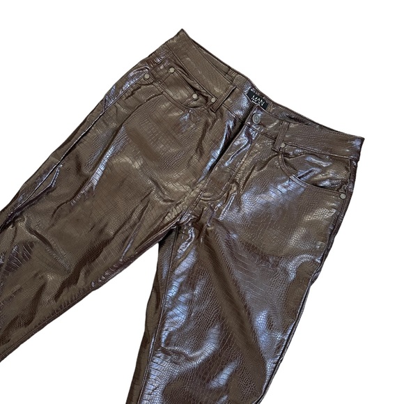 Pants Mens Faux Leather Pants Brown Pu Leather Poshmark
